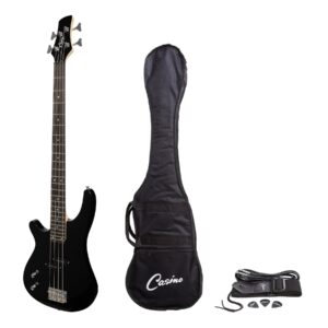 Casino CTB-24L-BLK ’24 Series’ Left Handed Tune-Style Electric Bass Guitar Set
