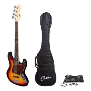 Casino CJB-21-TSB J-Style Electric Bass Guitar with a Gig Bag