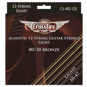 Crossfire Light 80/20 Bronze Acoustic Guitar Strings (10-47)
