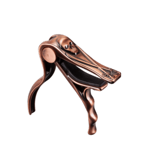 Crossfire Trigger-Style ‘Skull’ Acoustic Guitar Capo (Antique Bronze)