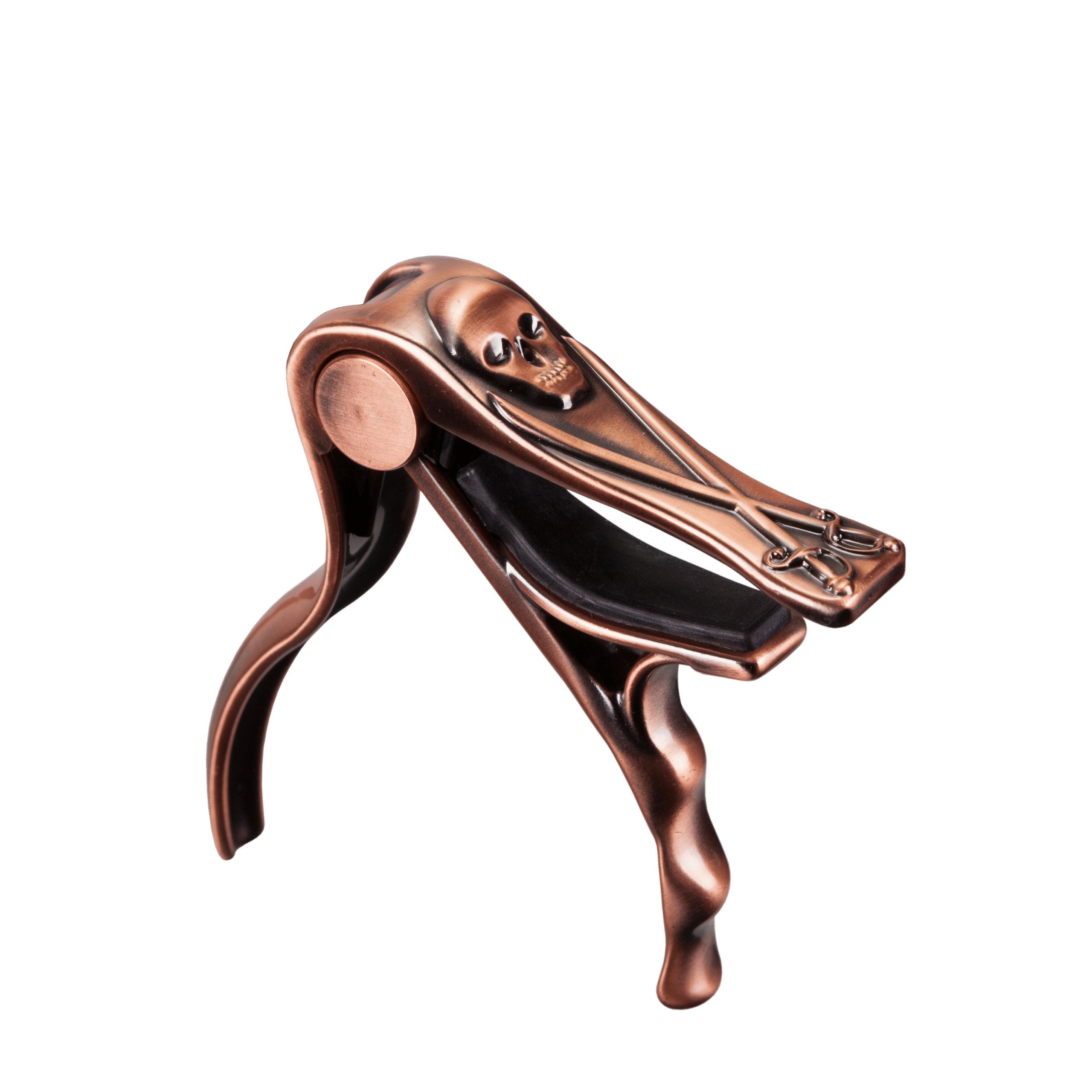 Crossfire Trigger-Style 'Skull' Acoustic Guitar Capo (Antique Bronze)