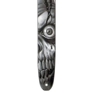 Fretz ‘Goth’ High Resolution Printed Leather Guitar Strap (Angry Skull)