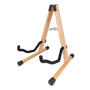 Fretz ‘Woodie 5’ Wooden Folding A-Frame Acoustic and Electric Guitar Stand (Natural)