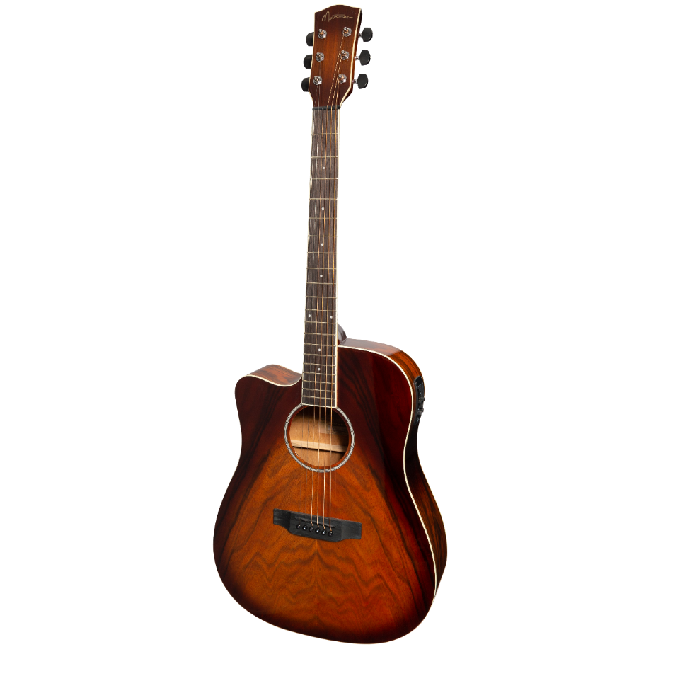 Martinez '31 Series' MDC-31DL-B Dwood Acoustic-Electric Dreadnought Cutaway Guitar Left-Handed