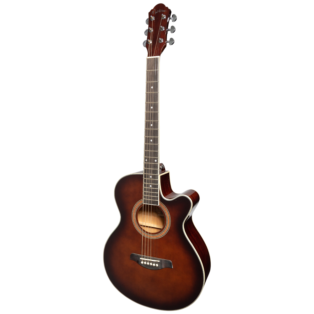 Martinez '41 Series' MFC-41G-BRNBRST Folk Size Cutaway Acoustic-Electric Guitar