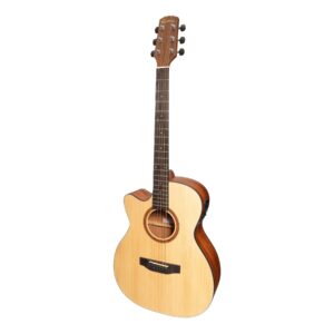 Martinez MNFC-15L-SOP ‘Natural Series’ Left Handed Spruce Top Acoustic-Electric Small Body Cutaway Guitar