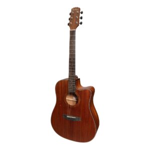 Martinez MNDC-15-MOP ‘Natural Series’ Mahogany Top Acoustic-Electric Dreadnought Cutaway Guitar