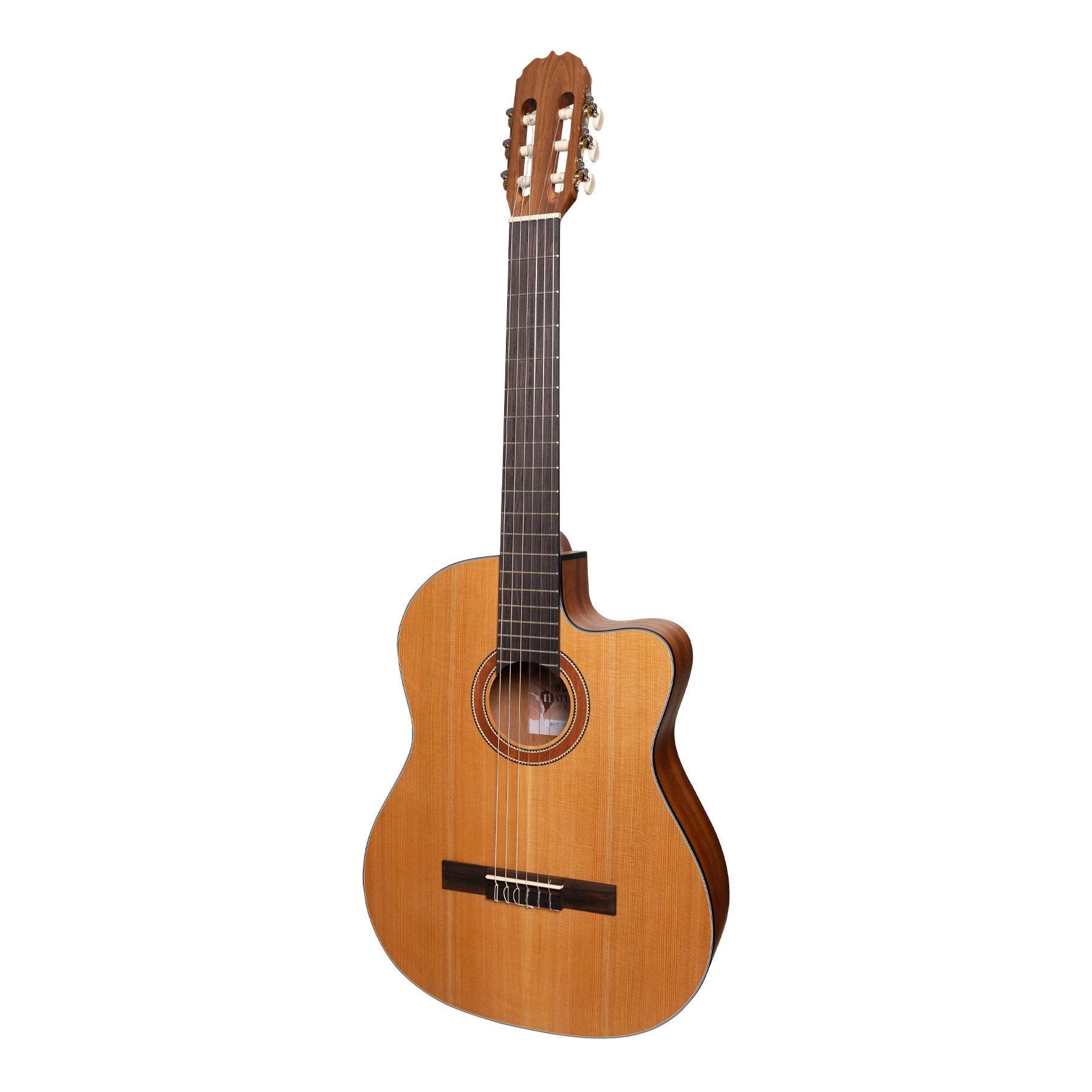 Martinez 'Natural Series' MNCC-15S-COP Solid Cedar Top Acoustic-Electric Classical Cutaway Guitar