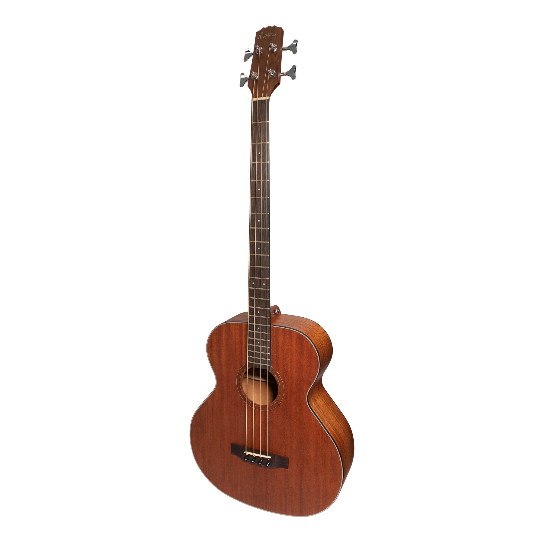 Martinez MNB-15S-MOP 'Natural Series' Solid Mahogany Top Acoustic-Electric Bass Guitar