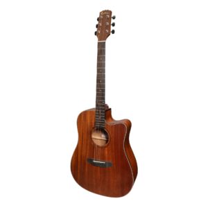 Martinez ‘Natural Series’ Solid Mahogany Top Acoustic-Electric Dreadnought Cutaway Guitar