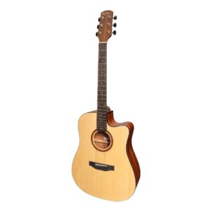 Martinez ‘Natural Series’ Solid Spruce Top Acoustic-Electric Dreadnought Cutaway Guitar