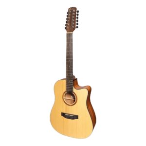 Martinez MNDC-1512-SOP ‘Natural Series’ Spruce Top 12-String Acoustic-Electric Dreadnought Cutaway Guitar