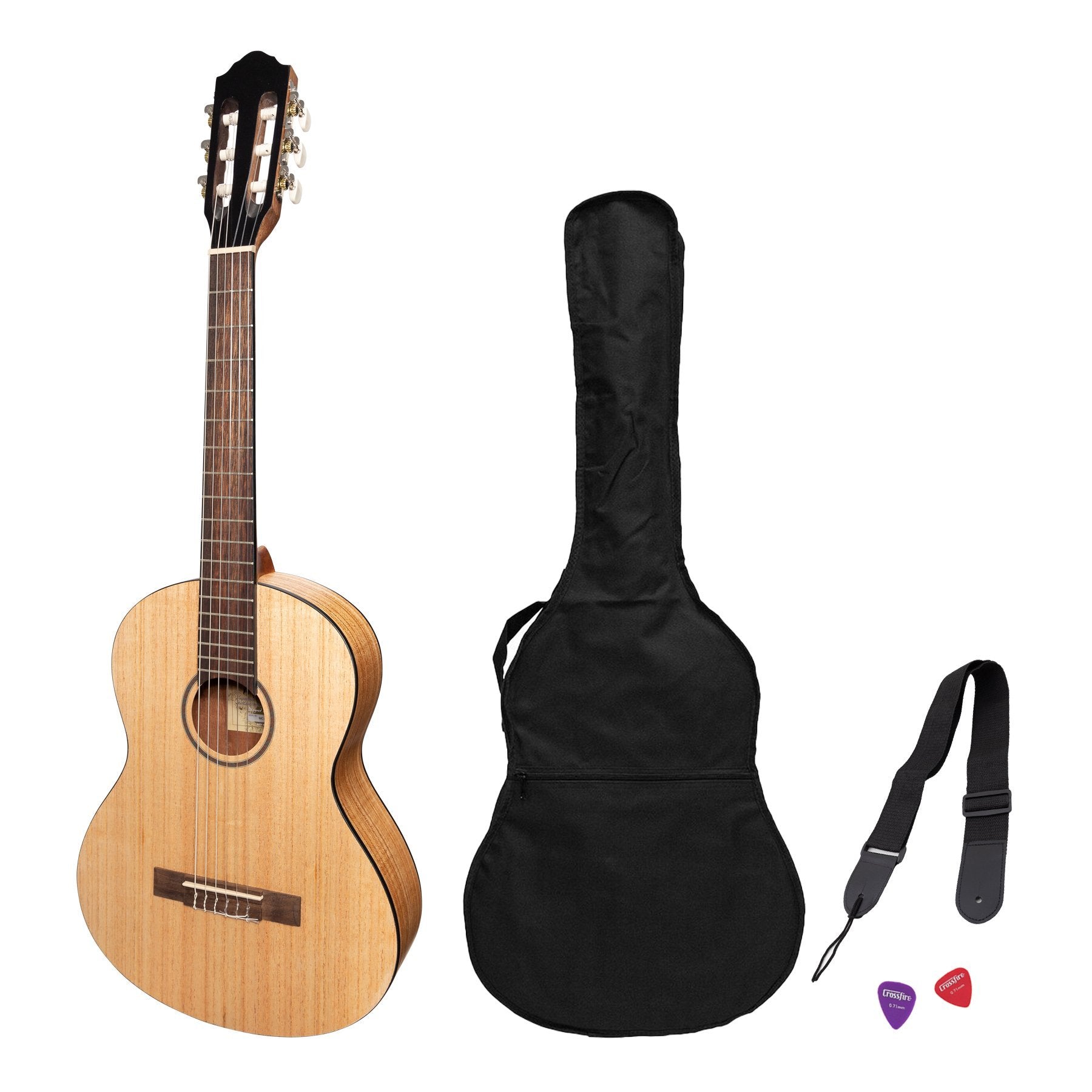 Martinez 'Slim Jim' Size Student Classical Guitar Pack with Built In Tuner