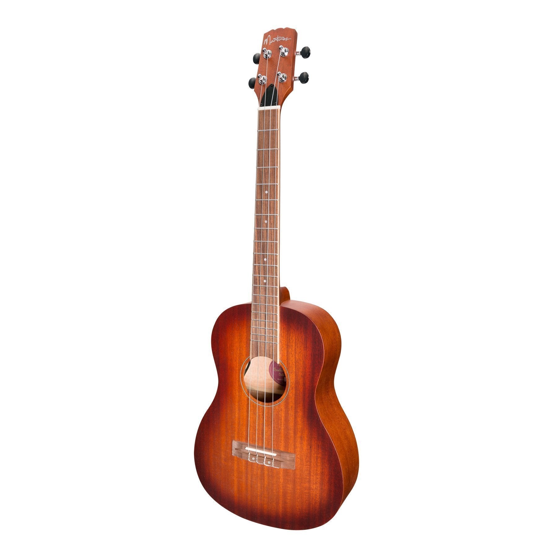 Martinez 'Southern Belle 6 Series' Mahogany Solid Top Electric Baritone Ukulele with Hard Case