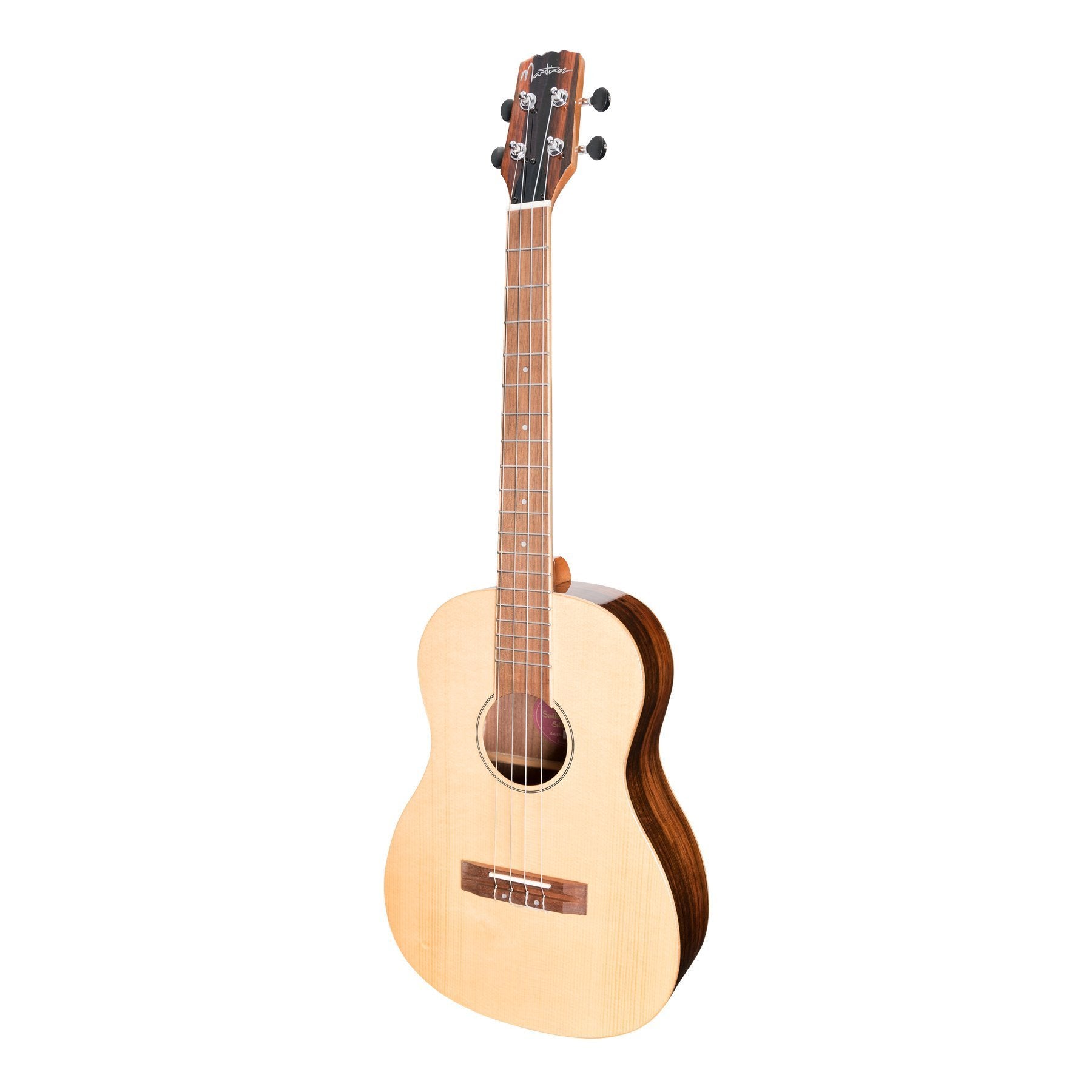 Martinez 'Southern Belle 7 Series' Spruce Solid Top Electric Baritone Ukulele with Hard Case
