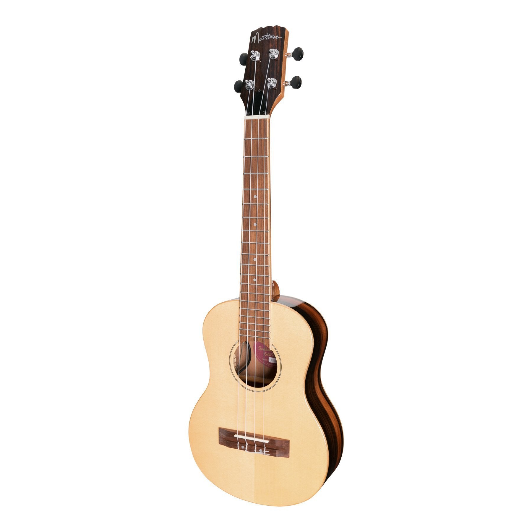 Martinez MSBT-7-NGL 'Southern Belle 7 Series' Spruce Solid Top Electric Tenor Ukulele with Hard Case