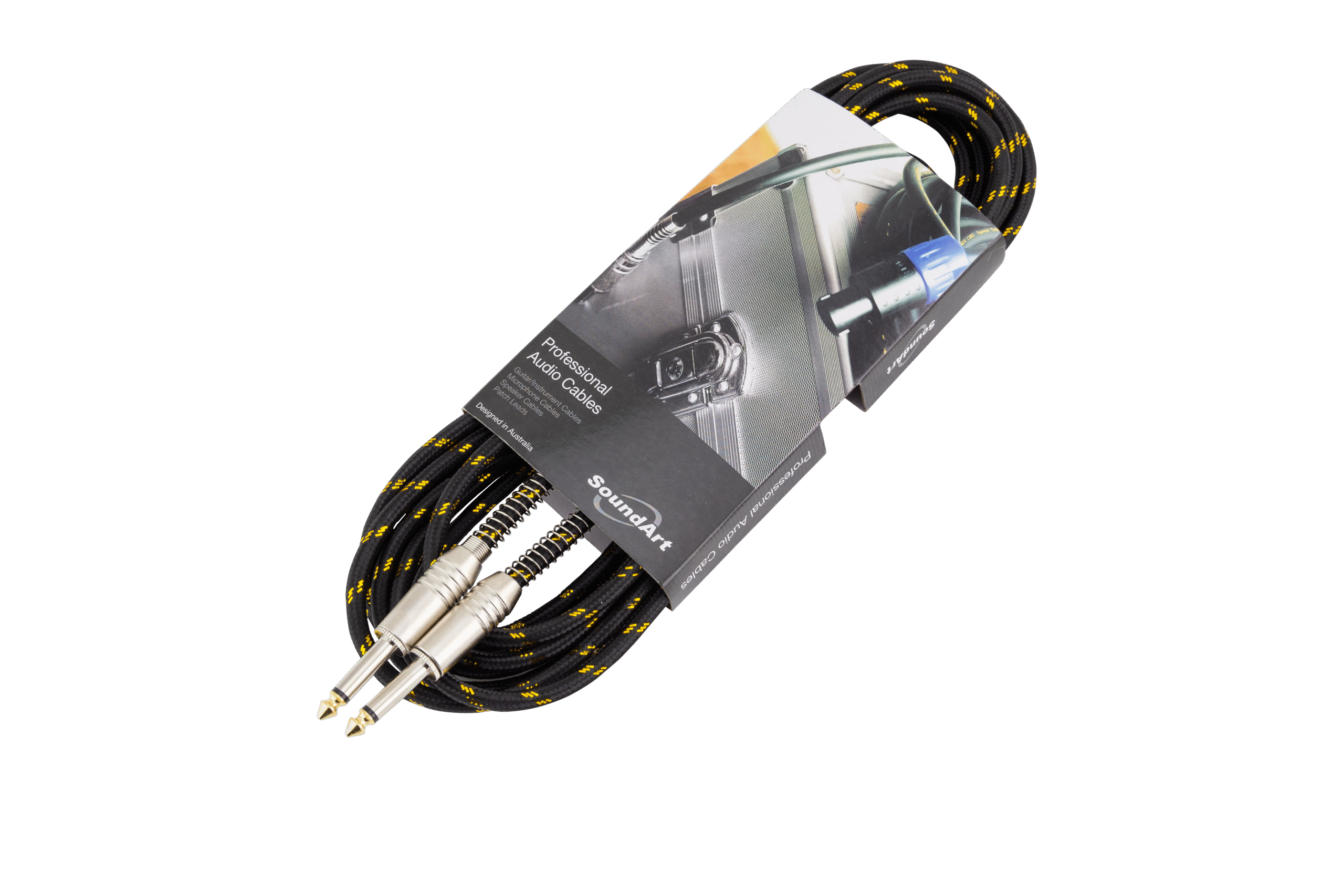 SoundArt 6m Braided Guitar / Instrument Cable with Deluxe Plugs