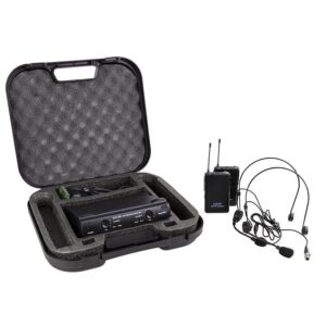 Soundart SWS-290-BPBP Twin-Channel Wireless Microphone Set with Lapel and Headset Mics