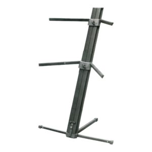 Soundart KSM-126-BLK 2-Tier Adjustable Multi-Keyboard Stand