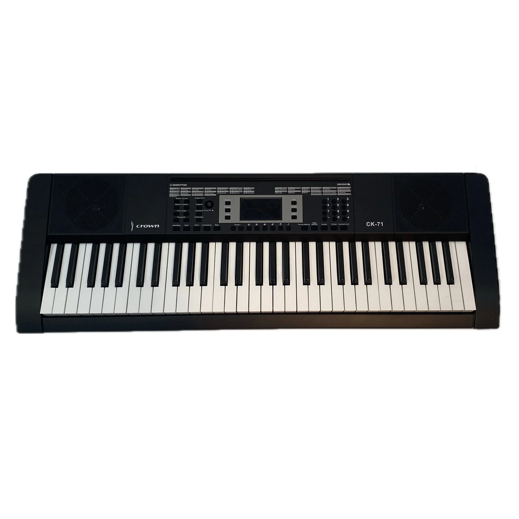 Crown CK-71 61-Key Electronic Portable Keyboard (Black)