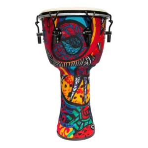 Drumfire 12″ Tuneable Synthetic Head Djembe (Multicolour)