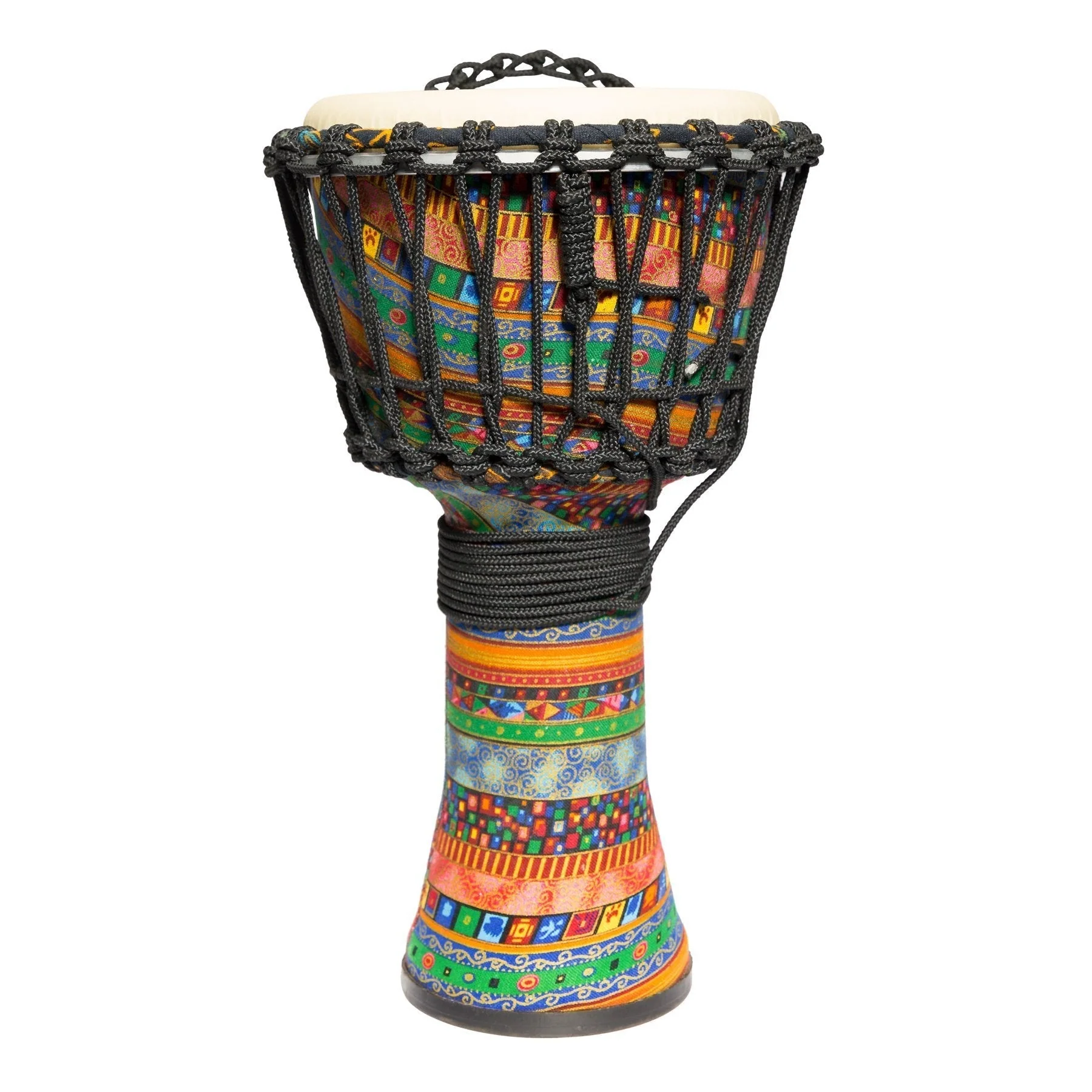 Drumfire 8" Synthetic Head Rope Djembe (Multicolour)