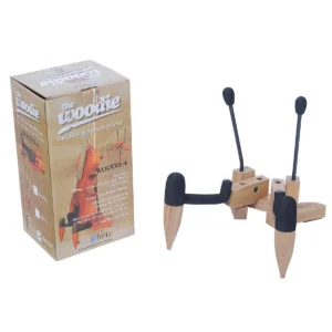 Fretz ‘Woodie 4’ Wooden Folding Ukulele and Violin Stand (Natural)