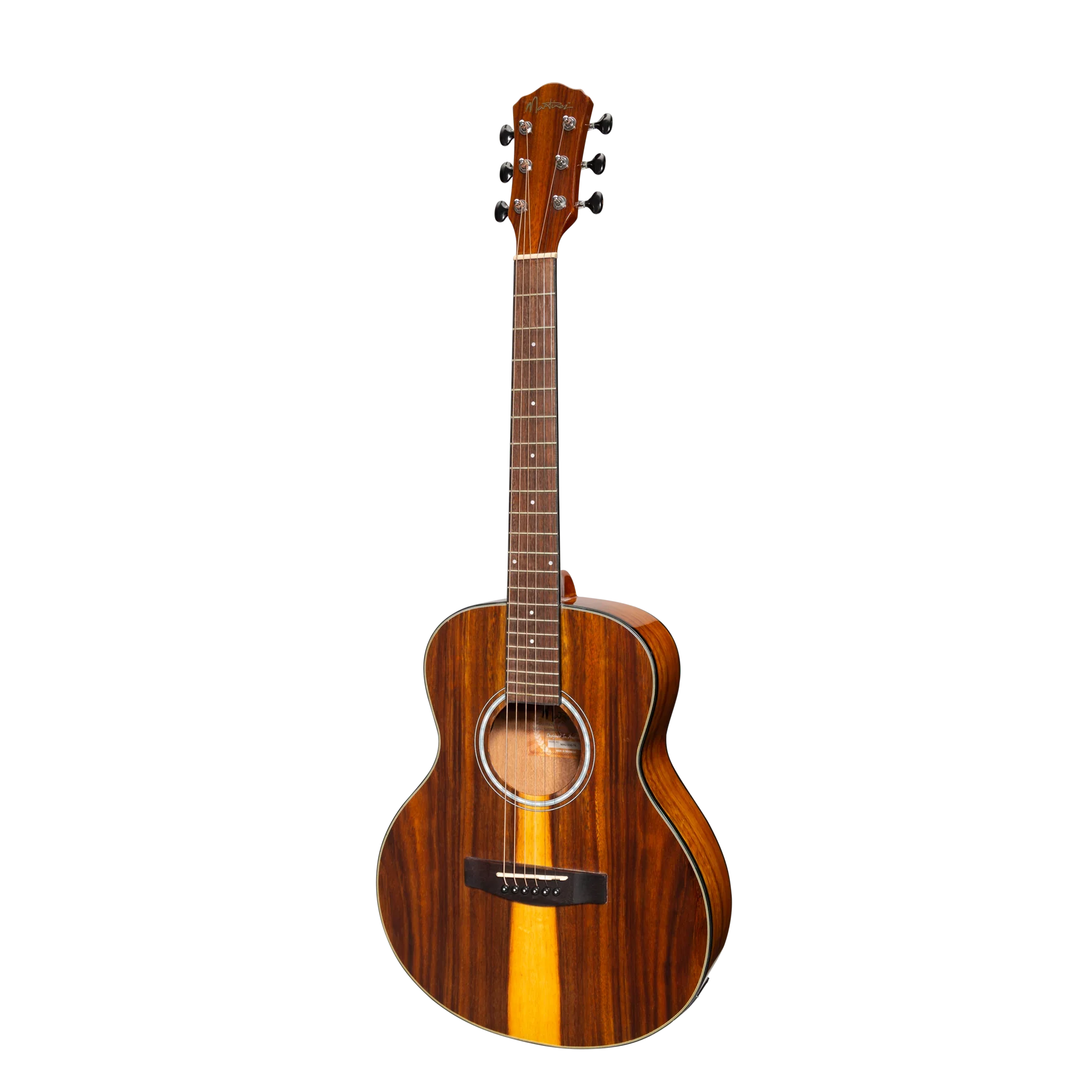 Martinez '51 Series' Left Handed Acoustic-Electric Short Scale Guitar Teakwood (Gloss)