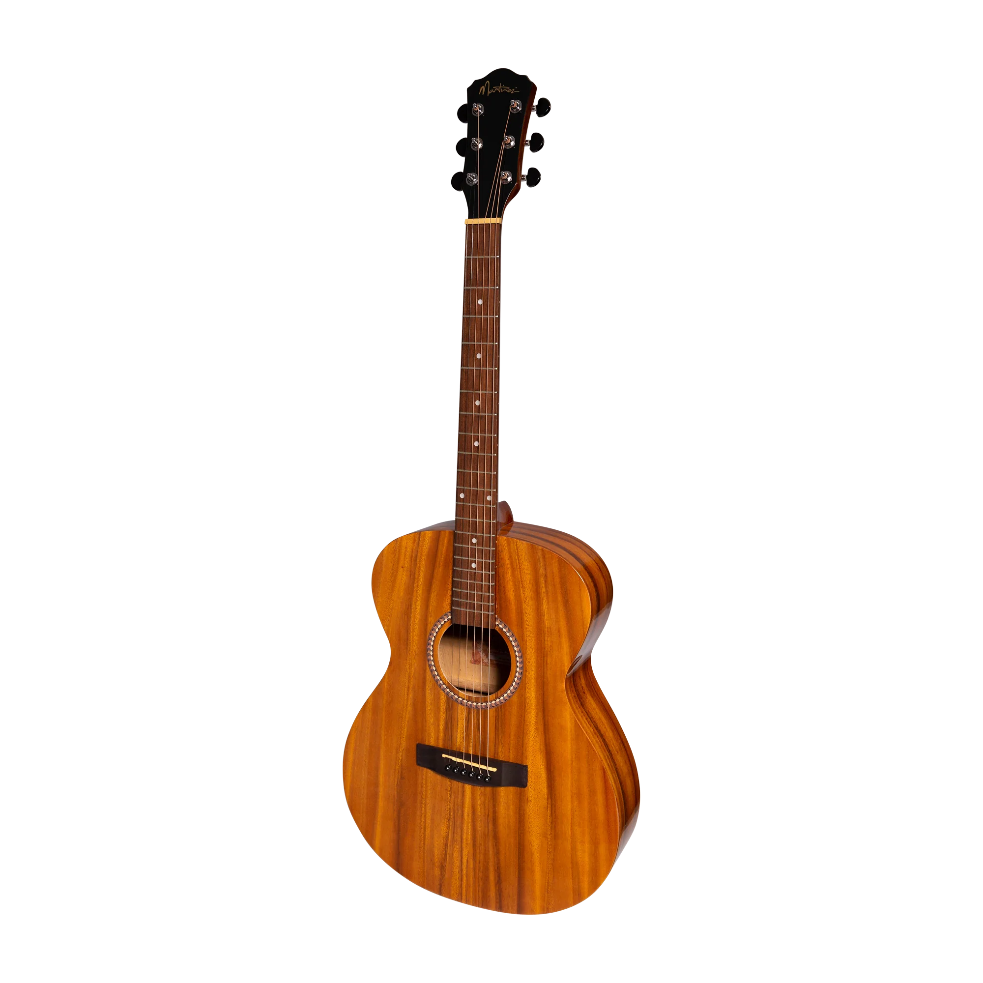 Martinez Left Handed Acoustic-Electric Gloss Small Body Guitar (Koa)