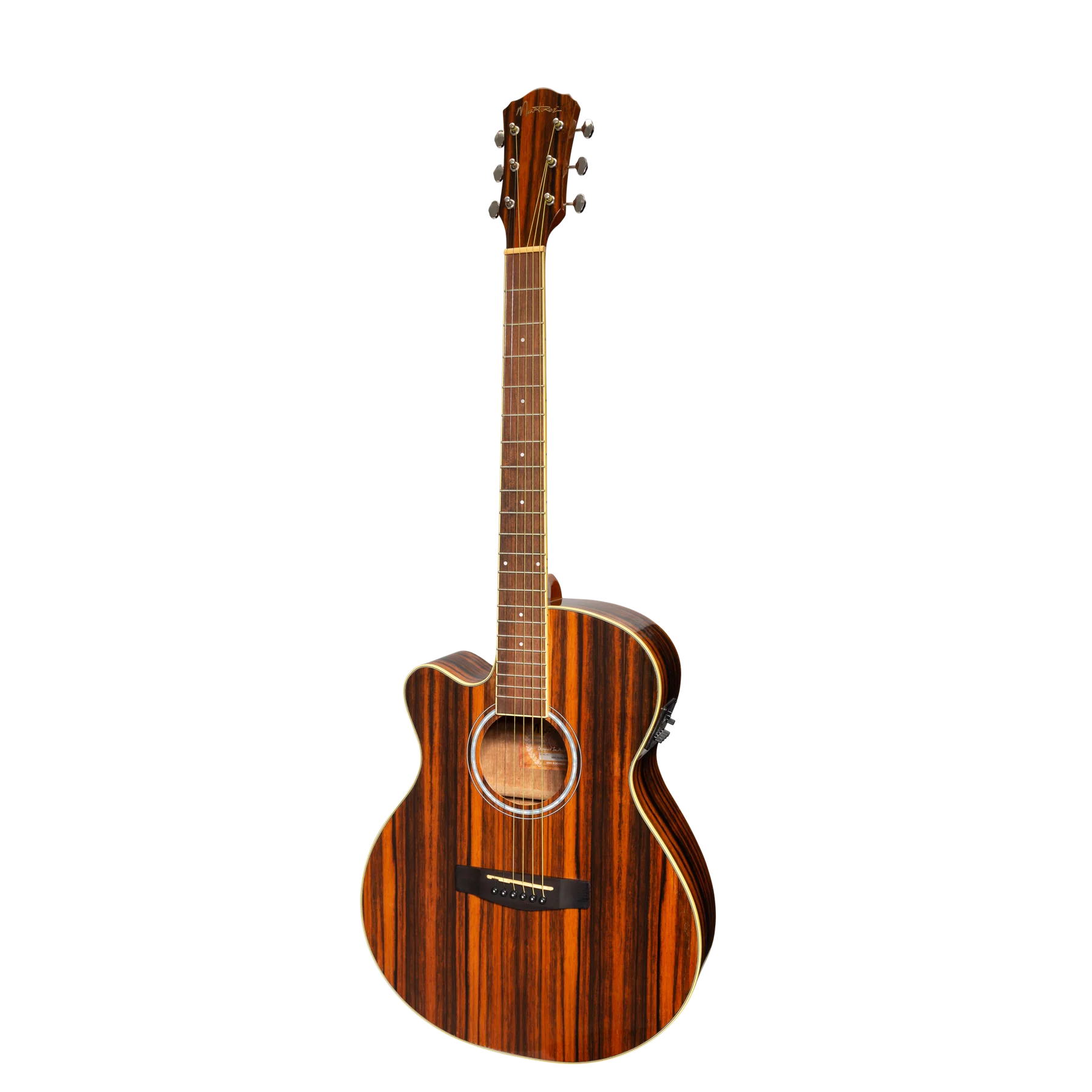 Martinez '51 Series' Left Handed Folk Size Cutaway Acoustic-Electric Guitar Amara (Gloss)