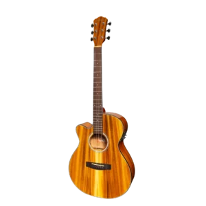Martinez ’51 Series’ Left Handed Folk Cutaway Acoustic-Electric Guitar Koa (Gloss)