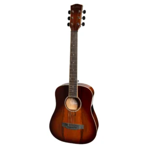 Martinez ’31 Series’ Daowood Acoustic-Electric Babe Traveller Guitar (African Brownburst)