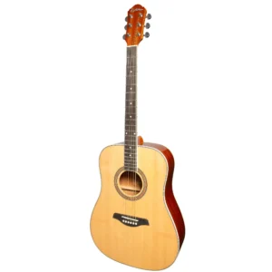 Martinez ’41 Series’ Dreadnought Acoustic Guitar Gloss Finish Left Hand (Natural Gloss)