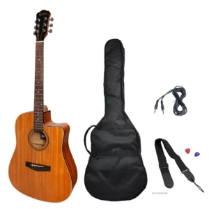 Martinez ’41 Series’ Dreadnought Cutaway Acoustic-Electric Guitar Pack (Mahogany)