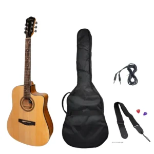 Martinez ’41 Series’ Dreadnought Cutaway Acoustic-Electric Guitar Pack (Spruce/Koa)