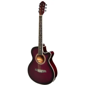 Martinez ’41 Series’ Folk Size Cutaway Acoustic-Electric Guitar (Purple Burst)