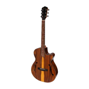 Martinez Jazz Hybrid Acoustic Gloss Small Body Cutaway Guitar (Rosewood)
