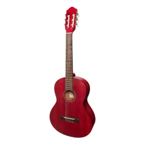 Martinez ‘Slim Jim’ 3/4 Size Student Classical Guitar with Built In Tuner (Strawberry Pink)