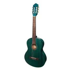 Martinez ‘Slim Jim’ 3/4 Size Student Classical Guitar with Built In Tuner (Teal Green)