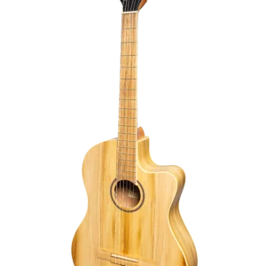 Martinez ‘Slim Jim’ Full Size Electric Classical Guitar with Pickup/Tuner Cutaway (Jati-Teakwood)