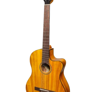 Martinez ‘Slim Jim’ Full Size Electric Classical Guitar with Pickup/Tuner Cutaway (KOA)