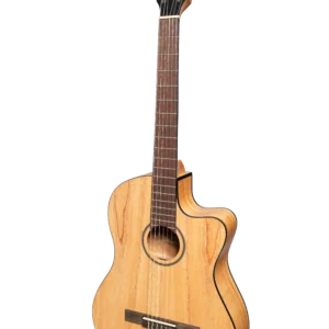 Martinez ‘Slim Jim’ Full Size Electric Classical Guitar with Pickup/Tuner Cutaway (Mindi-Wood)