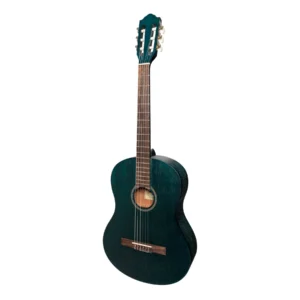 Martinez ‘Slim Jim’ Full Size Student Classical Guitar with Built In Tuner (Blue)