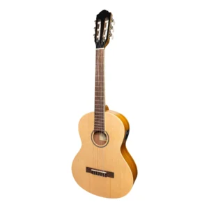 Martinez ‘Slim Jim’ Left Handed 3/4 Size Student Classical Guitar with Built In Tuner (Spruce/Koa)