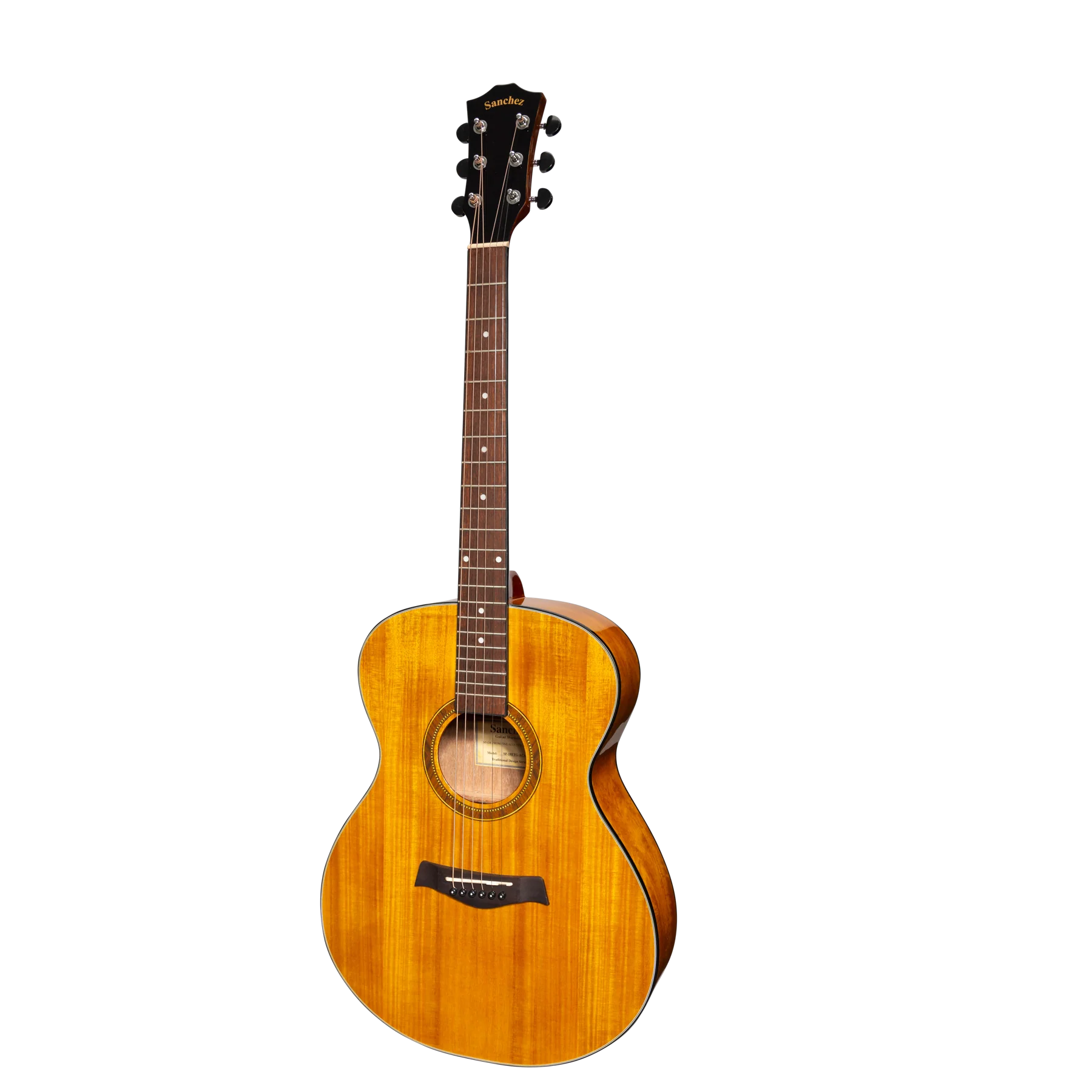 Sanchez Acoustic Electric Small Body Guitar Acacia (Gloss)