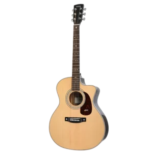 Saga A1DCE All Solid Spruce Sapele Acoustic-Electric Guitar (Natural)