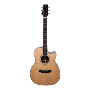 Timberidge ‘9 Series’ Spruce Solid Top and Rosewood Solid Back & Sides Acoustic-Electric Small Body Cutaway Guitar (Natural Gloss)