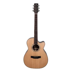 Timberidge ‘9 Series’ Spruce Solid Top and Rosewood Solid Back & Sides Acoustic-Electric Small Body Cutaway Guitar (Natural Satin)