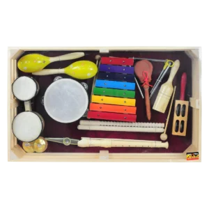 Drumfire Hand Percussion Pack with Wooden Crate (13-Piece)